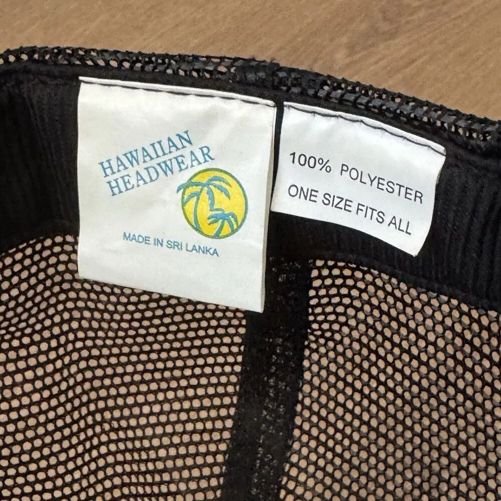 Vintage 80's Hawaii Maui Cap Mesh Rope Trucker Snapback Hat Hawaiian Retro